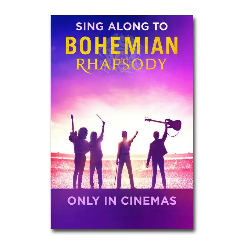 Bohemian Rhapsody Movie 4 Wall Sticker Silk Poster Art Light Canvas Home Decoration