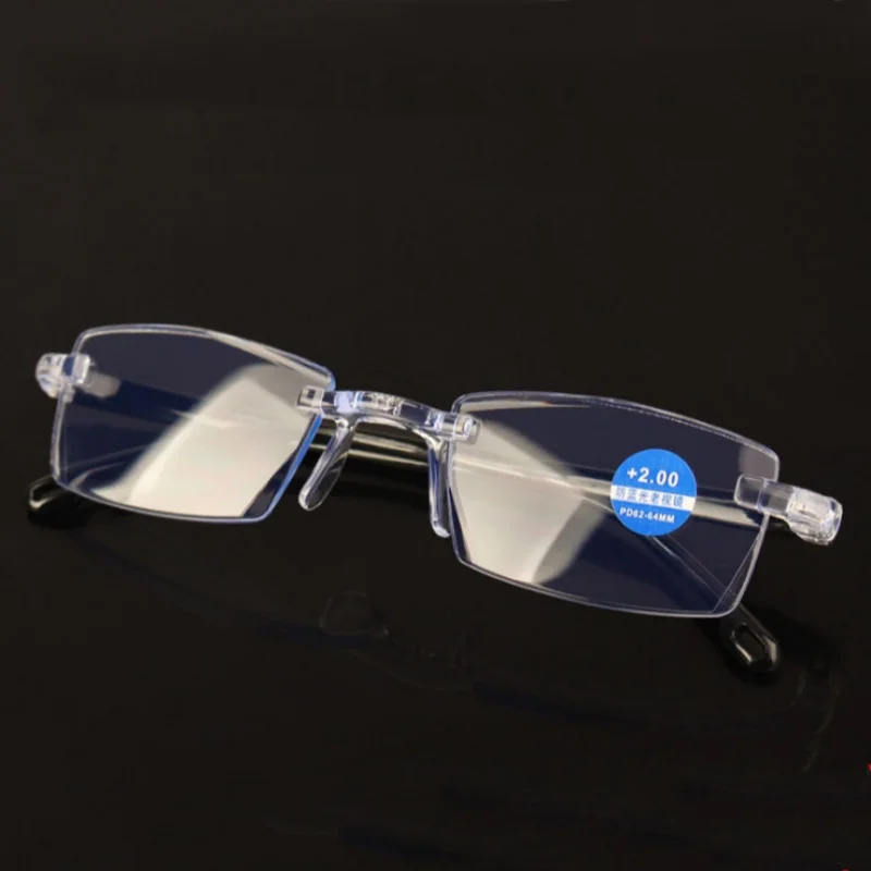 Y2k óculos que mudam de cor anti-azul moda óculos sem aro borda de corte ultra-leve glasse presente de verão