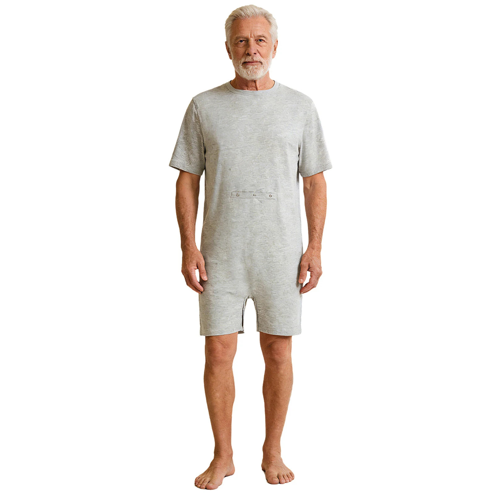 Adult Adaptive Bodysuit Elderly Alzheimer ASD Patient Special Needs Clothing Short Sleeve Anti-strip Jumpsuit Homewear Sleepwear