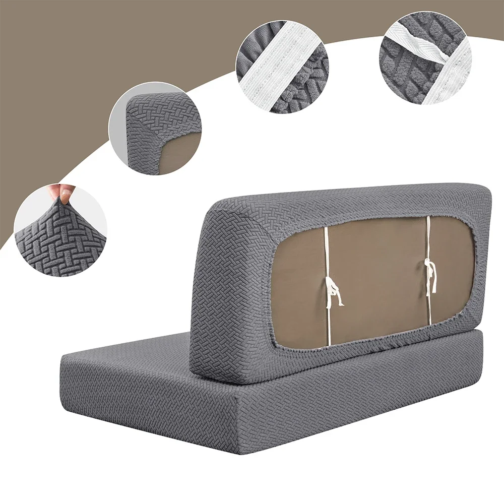 2PCS/SET Jacquard RV Dinette Sofa Cover Elastic Cushion Covers Dustproof RV Camper Car Anti-dirty Bench Seat Covers