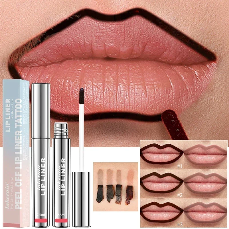 Peel Off Lip Liner Tattoo Lasting Waterproof Lip Gloss Matte Non-Stick Cup Dyed Lip Tint Contour Tear-off Lips Stain Cosmetics