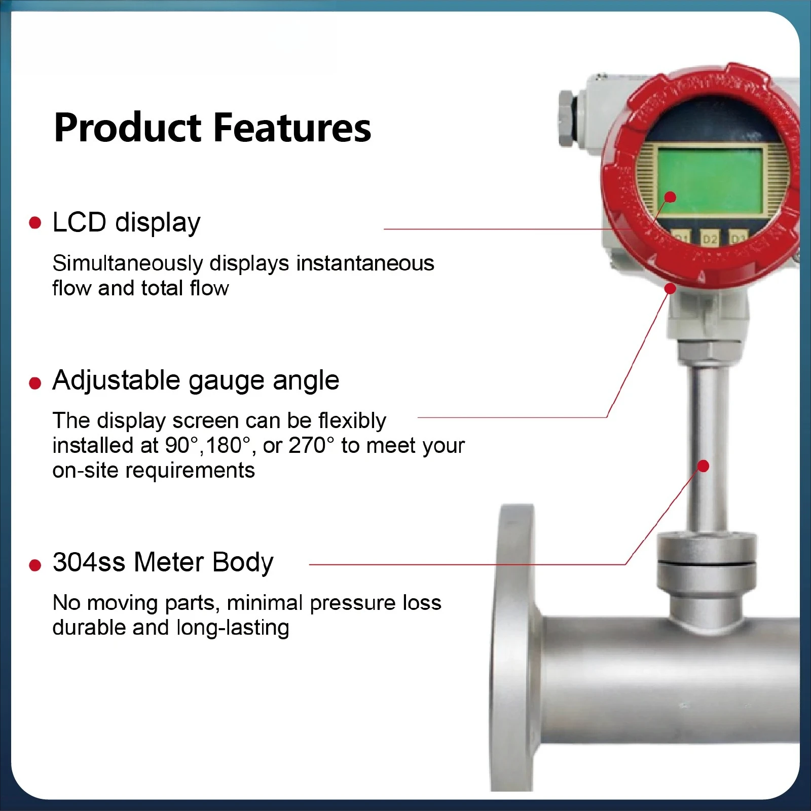 

Тепловой массовый расходомер серии RS-200 с фланцевым соединением, для низких расходов, с тепловым датчиком, для сжатого воздуха и природного газа, для трубопроводов