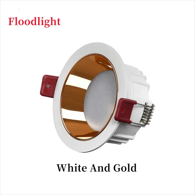 Verzonken Anti-glare LED COB Downlight Zwart/Wit Dimbaar 85-265V Plafondlamp Spot Light thuis Woonkamer Slaapkamer Verlichting