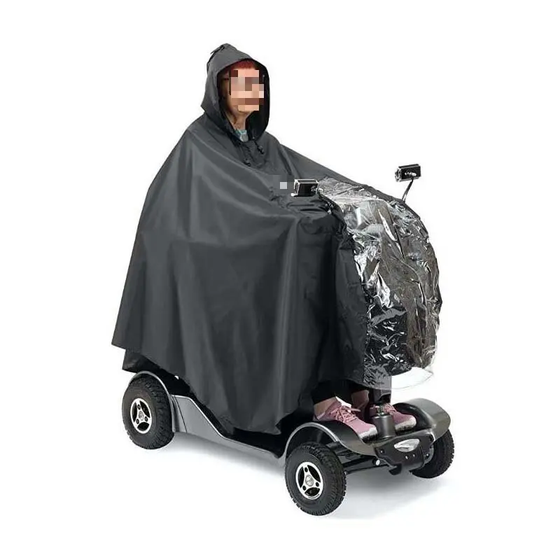 AliExpress Universal Elderly Mobility Scooter Waterproof Poncho Wheelchair Hooded Bike Raincoat Rain Ebike Cover Rainwear Electric Cycling