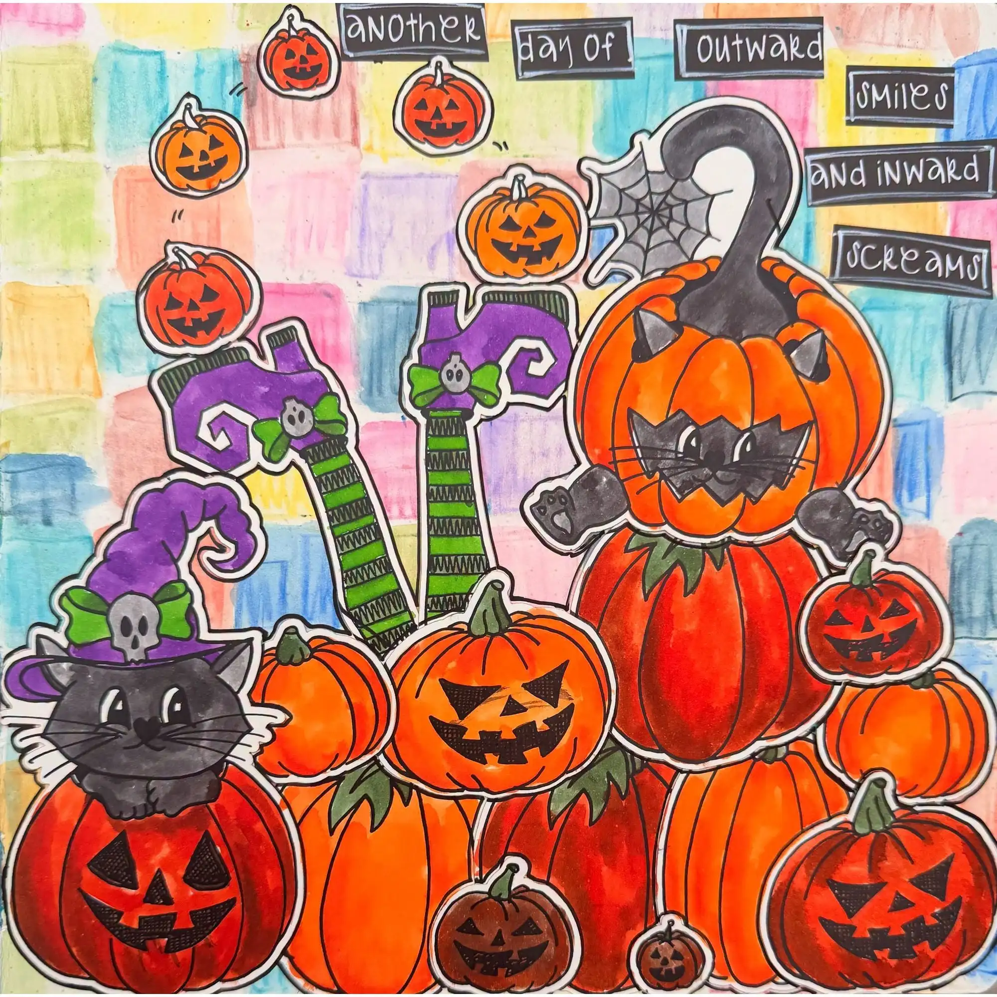 September 2026 New Halloween Borders Cling and Pumpkin Paw Cling Stamps for DIY Greeting Cards Scrapbooking Handmade Decorative