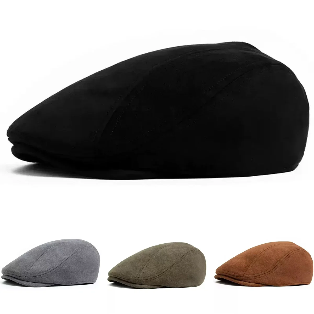 Unisex Retro Newsboy Caps Herren Britische Malerhüte Herbst Winter Baskenmützen Flat Cap Hip Hop Baskenmützen