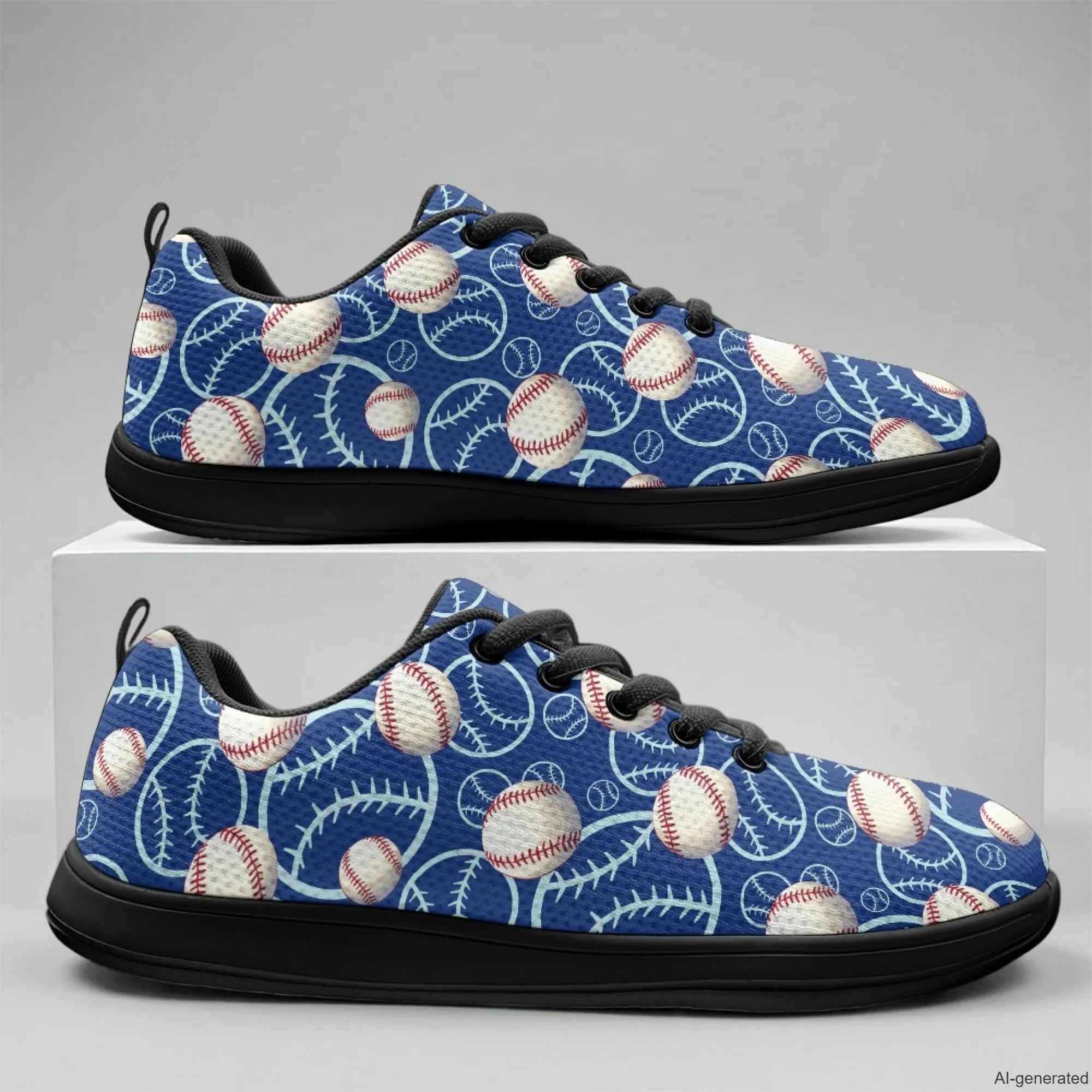 XIXIRIMIDO Strappy Wide-toed Shoes Mens Walking Shoes Casual Shoes Baseball Print Women's Fashion Snakers Breathable Mesh 36-46