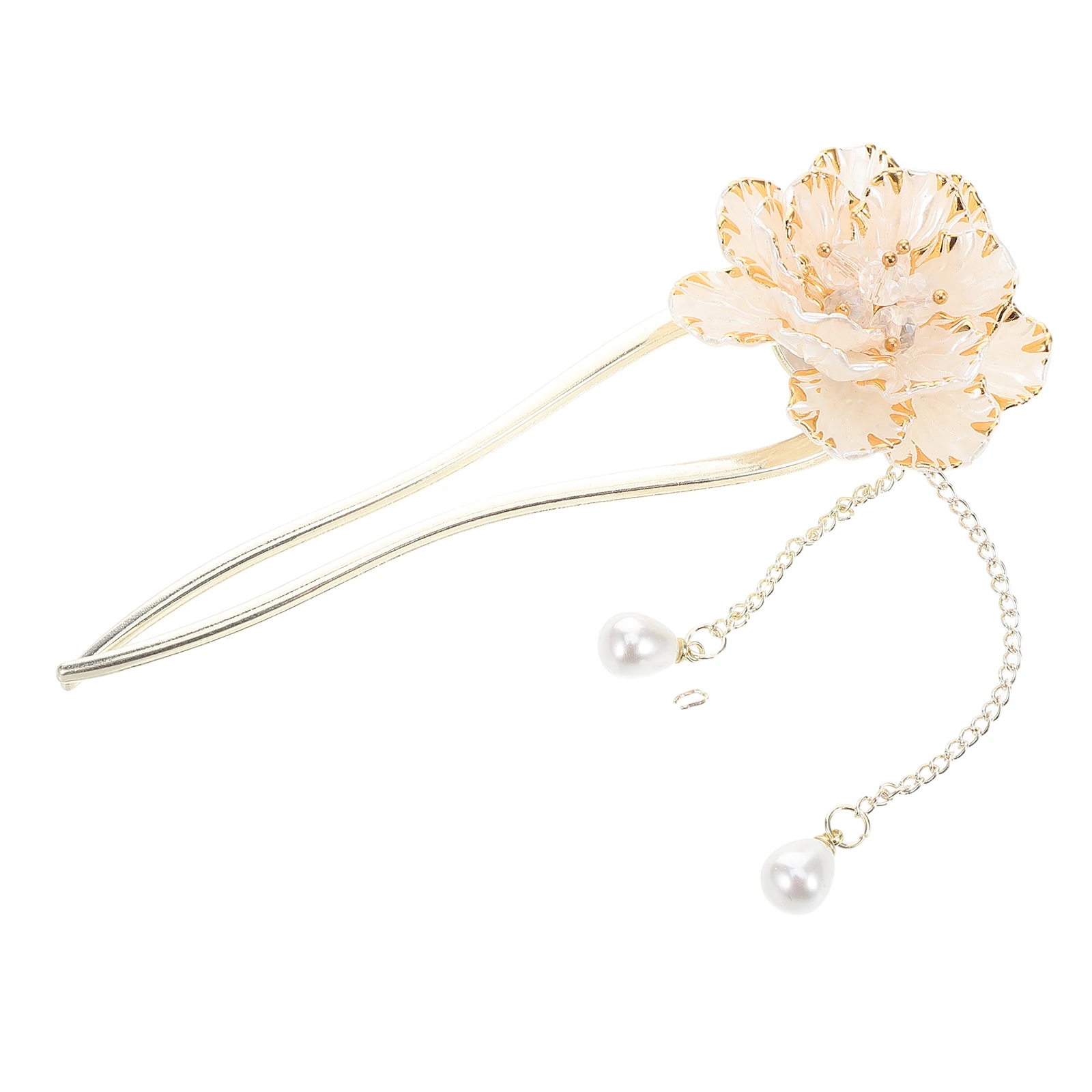 

Vintage Enamel Peony Hairpin Chinese Style Hair Sticks Elegant Lightweight Hair Chopsticks For Women Long Wear Party Wedding