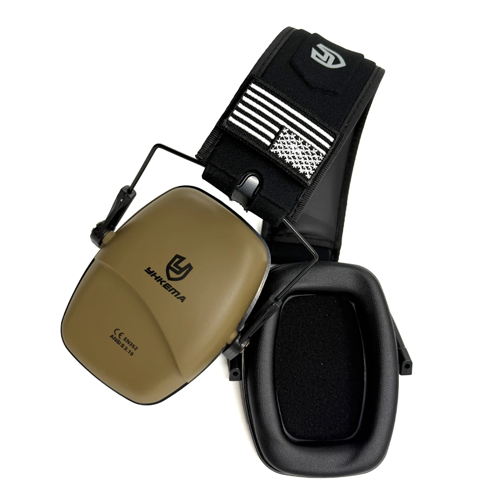 غطاء للأذنين للصيد/الرماية في الهواء الطلق يقلل من الضوضاء لحماية السمع، وتدريب سماعات الرأس التكتيكية لتقوية صوت الإنسان