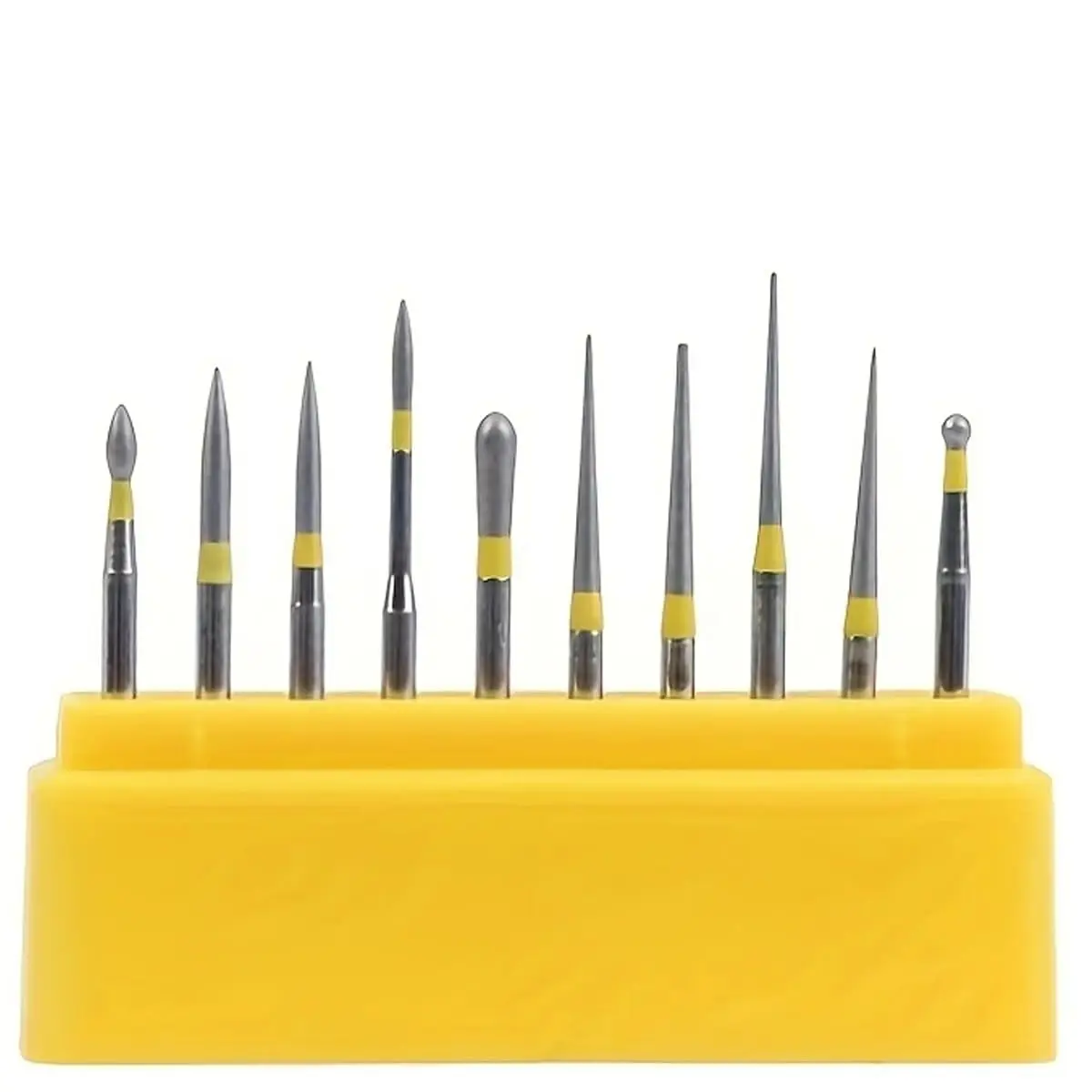 

Алмазные боры FG, высокоскоростные боры-фрезы для полировки композитных материалов, набор для обработки керамики, диаметр 1,6 мм, инструмент для шлифовки, 10 шт., FG-105