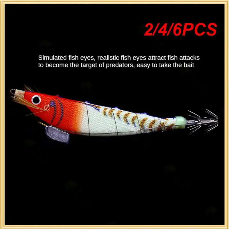 

2/4/6PCS And Colorful Bait Sharp Hook Fishing Equipment Attractive To Target Fish Luya Bait High Stability Fishing Tools