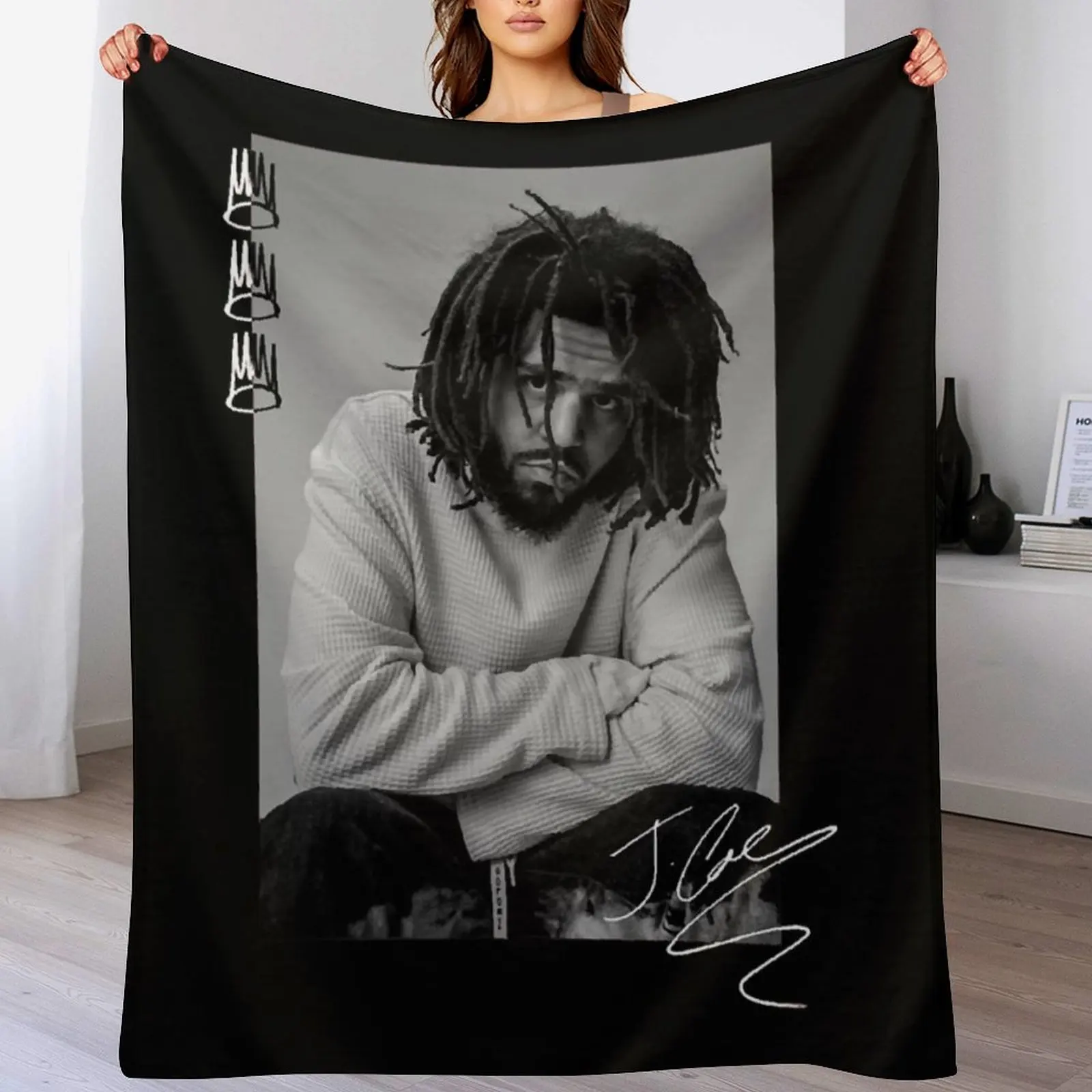 J.cole, J cole, j.cole shirt, j.cole tshirt, j cole merch, jcole poster, jcole sticker, j-cole fan a Throw Blanket Bed Blankets