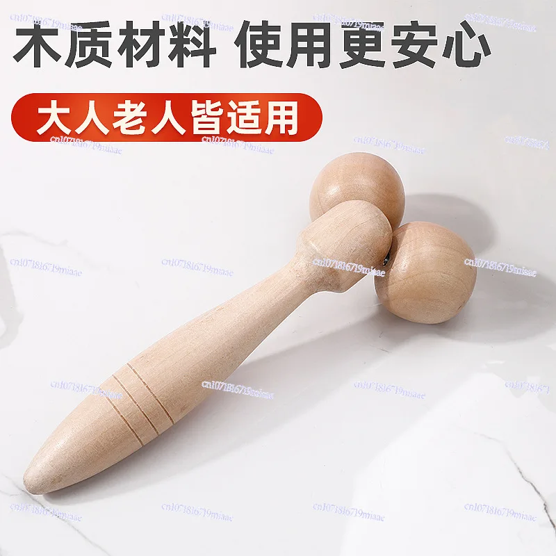 

Equipment Face Roller Big Two Ball Massager Chiropractic Double Roller Manual Wooden Massage