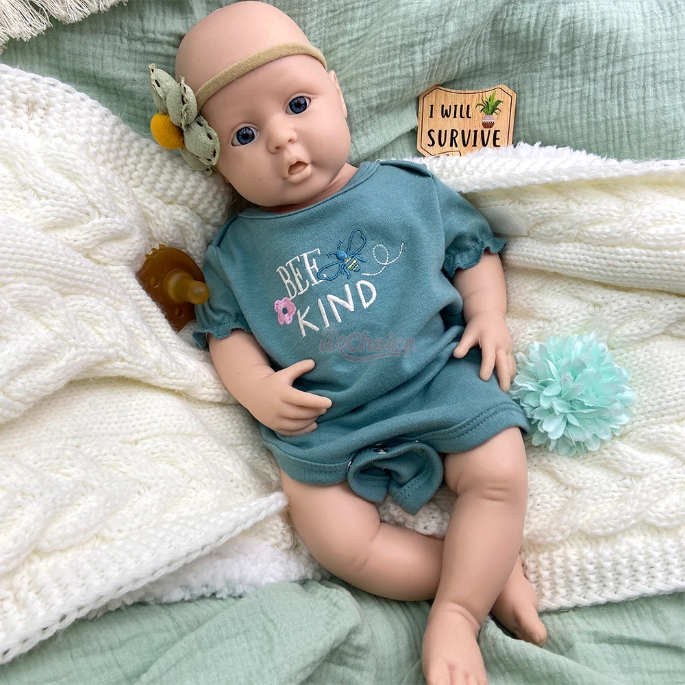 

17-дюймовая реалистичная силиконовая кукла-реборн с открытыми глазами, новорожденная девочка, набор для самостоятельной сборки для художников и любителей рукоделия