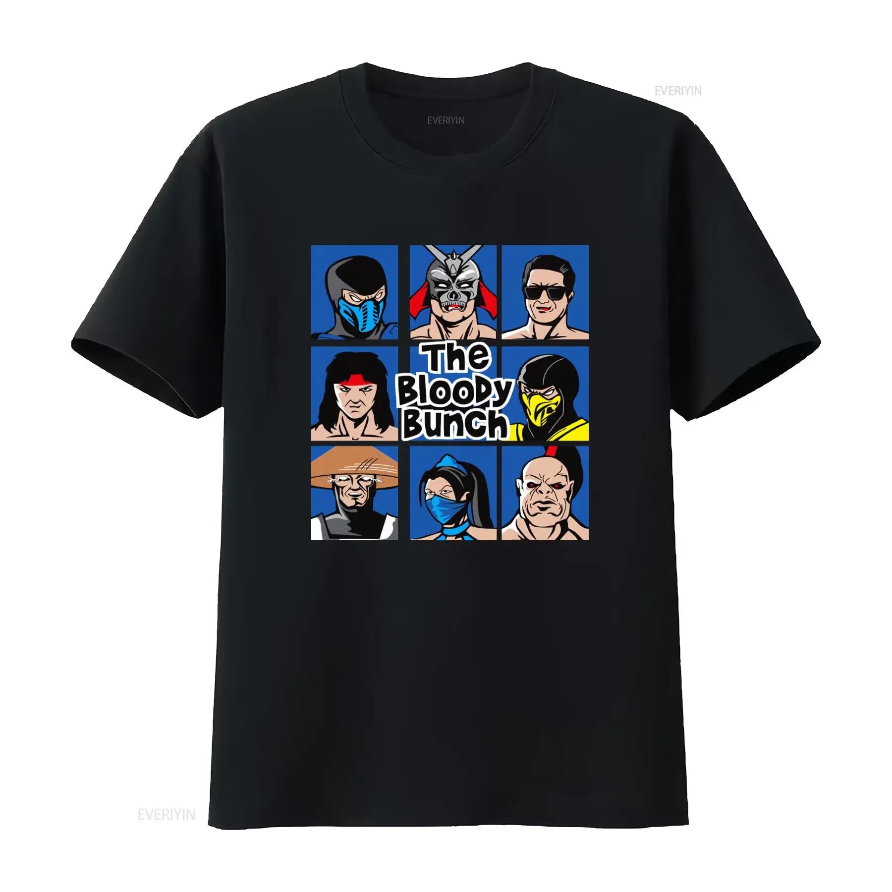 The Bloody Bunch Video Game Fighter Retro Style T Shirt vintage Washed homme streetwear Versatile Top For Everyday Wear Stylish