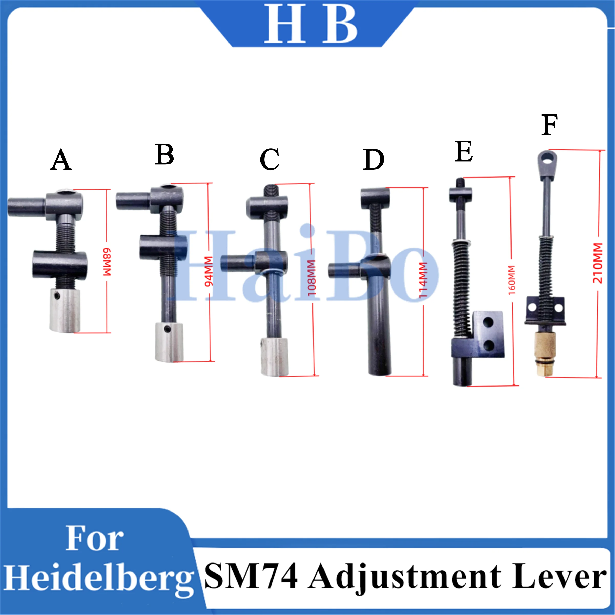 HaiBo Best Quality SM74 Ink Roller Adjusting Rod, Ink Roller Seat Screw, Adjusting Screw For Heidelberg