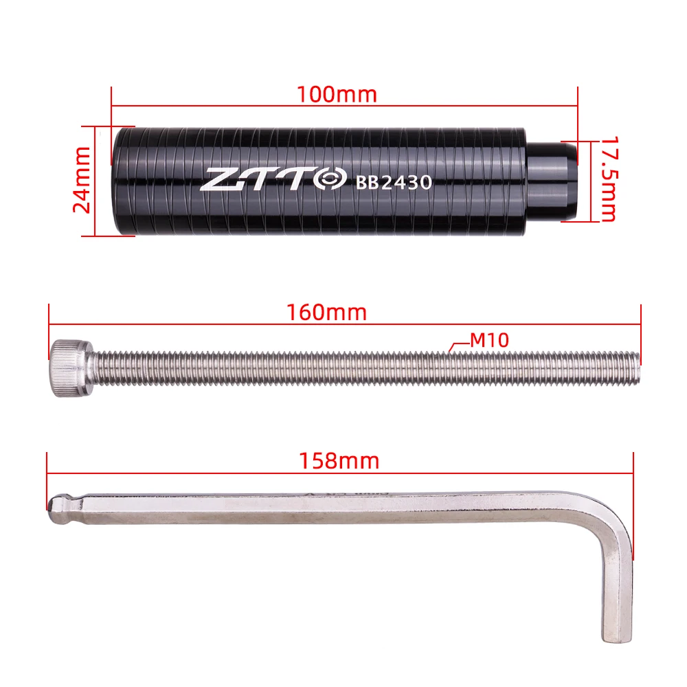 ZTTO-herramienta de instalación de rodamiento de soporte inferior de bicicleta, herramienta de instalación para bicicleta de montaña y carretera BB Press Fit 24mm 30mm BB86 BB30 BB92 PF30 DUB, Kits de reparación