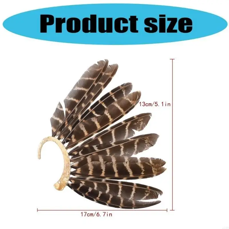 270D elegante oor wrap oorbellen gevederde oor manchet oorbellen oor clip wrap oorbellen sieraden voor vrouwen feest en