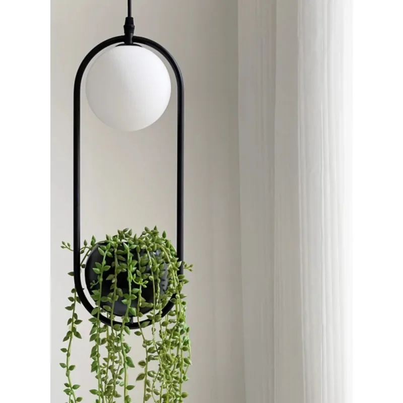 الرجعية الإبداعية مصنع قلادة مصباح للمطبخ بار بهو مقهى ديكور فني المنزل الأجهزة لوميناريا الأسود الشمال تركيبة إضاءة #3