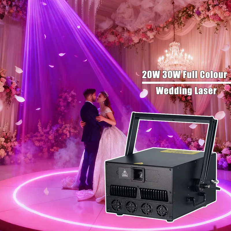 20W 30W Full Color Animation Laser Light RGB Laser Projector Stage Lights Wedding Laser Light For DJ Party