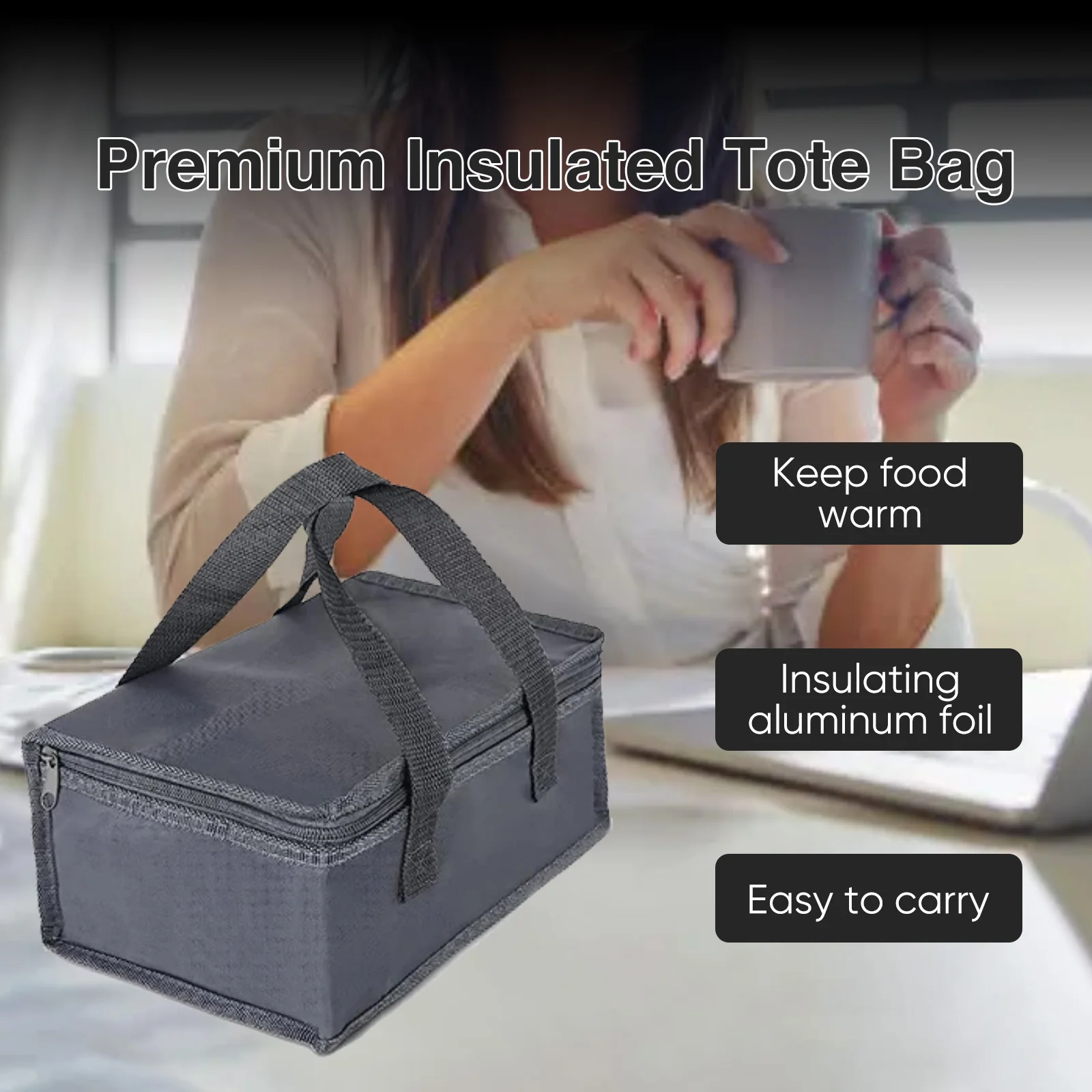1,5 L 60W Robuste elektrische Lunchbox, Speisenwärmer, tragbarer Speisenheizer für Auto oder Zuhause - Auslaufsicherer 304 Edelstahl-Inneneinsatz – Detail 4