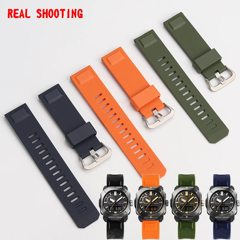 الإفراج السريع حزام الساعات ل كاسيو ، الرياضة حزام ساعة سيليكون ، PRW-6900Y ، PRW-6800 ، PRW-3400 ، PRW-30 ، 60 ، PRW-70 ، PRW-50Y ، 23 مللي متر