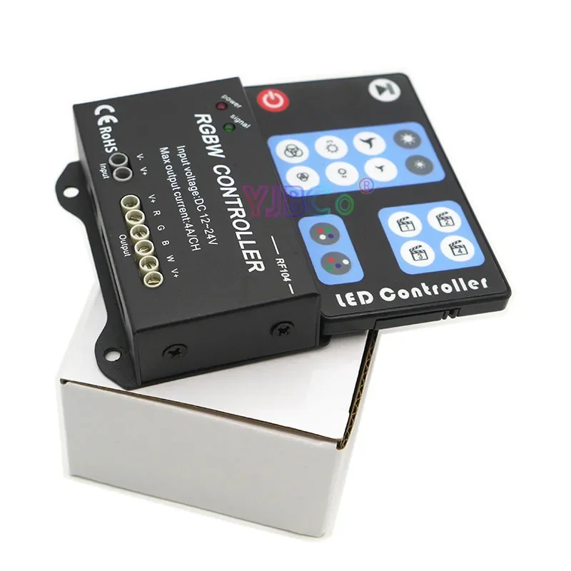 4 Channel RGBW Led Strip Controller RF104 DC 12V-24V 4A*4CH Light tape Dimmer Controller for RGB RGBW Led Intelligent Lamp