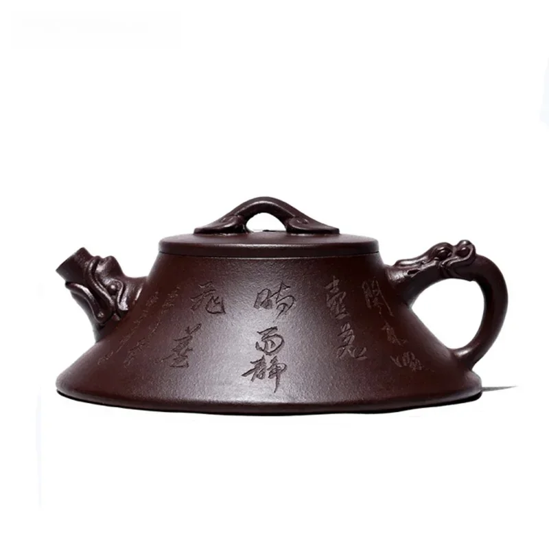 140ml Chinese Yixing Purple Clay Teapots Raw Ore Zhu Mud Stone Scoop Tea Pot Household Zisha Beauty Kettle Tea Set Accessories