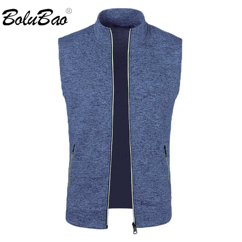 

BOLUBAO 2024 Outdoor Casual Vest For Men Solid Color Slim Breathable Coat High Quality Design Selling Casual Vest For Men