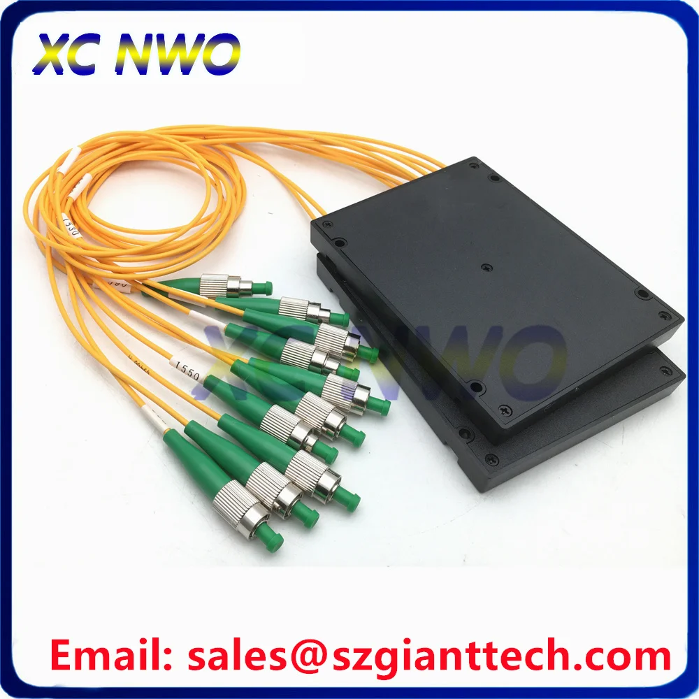 2Pcs/Lot! 4Ch MUX CWDM (1511,1531,1551,1571nm), 2.0mm, ABS Package, 0.5M,1.0M, FCAPC,ABS Box Package,with FC/APC Connector