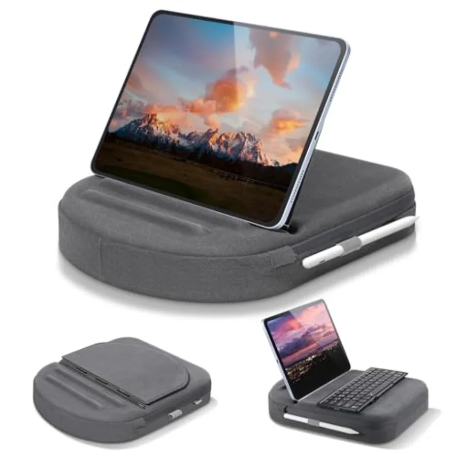 

Новая подставка-подушка для планшета - регулируемая по углу наклона, с держателем для стилуса, для использования на коленях/кровати/столе