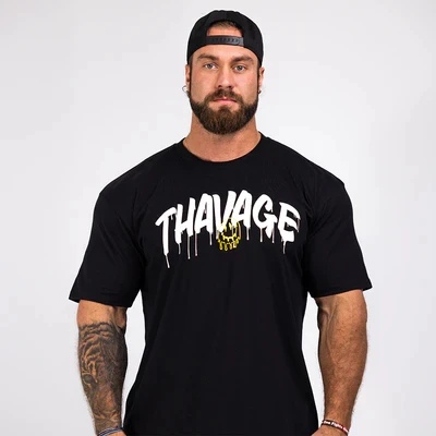 Cbum Thavage Frosted Classic T-shirt GYM Graphic Cotton Tee Printing High-end Luxury Unisex Style Both of Men and Women