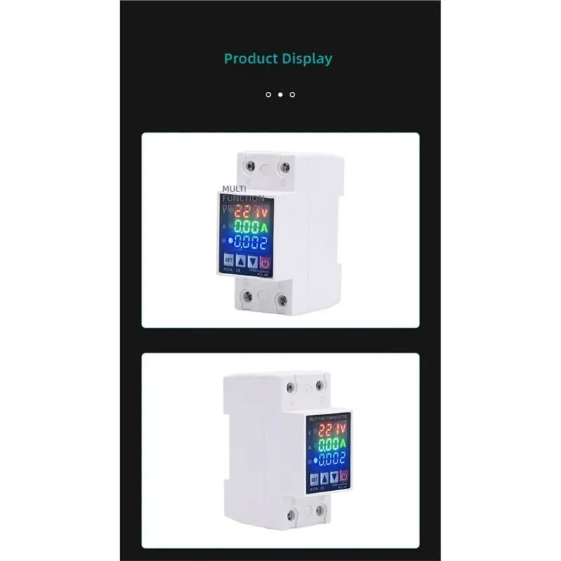 DT35 63A DIN Rail Adjustable Over Under Voltage Protector, Overload Protection Device
