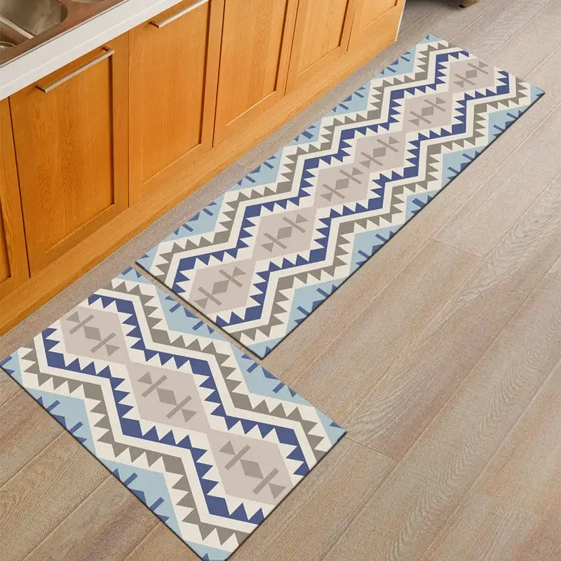 

Anti-slip Kitchen Area Rug Washable Long Colorful Boho Printed Floor Mat Living Room Balcony Bathroom Modern Carpet Tapis Salon