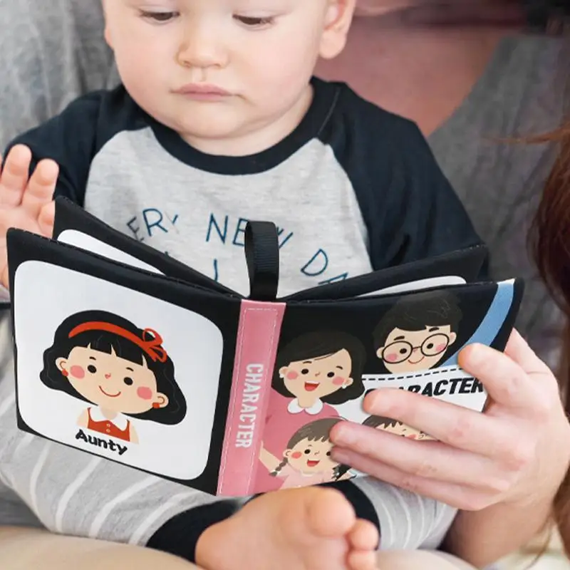 Zintuiglijke Boeken Wit En Zwart Stoffen Boek Waterdicht Wit En Zwart Kinderboek Interactieve Zachte Gekreukte Stoffen Boeken Voor Vroeg