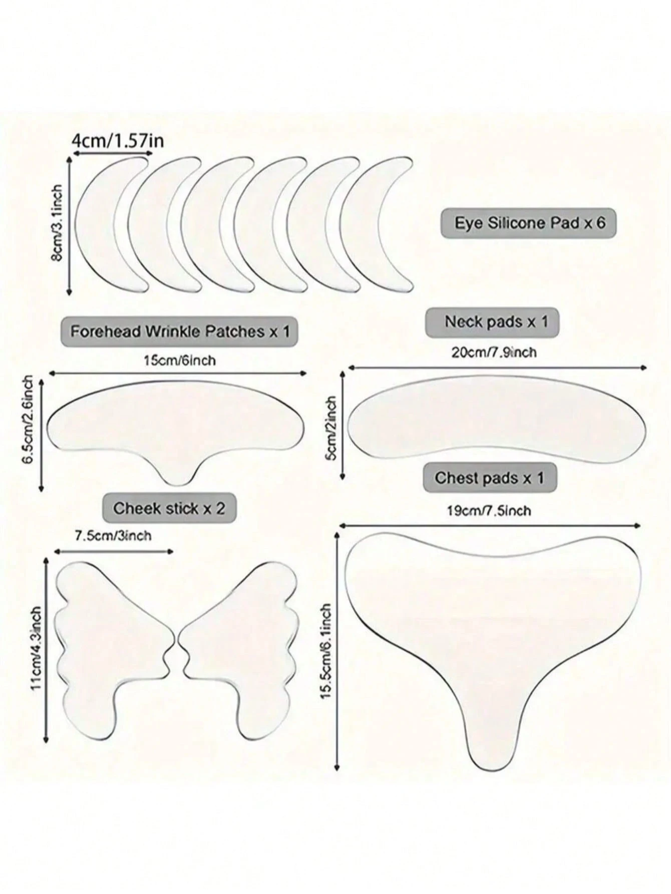 Juego de 4/5/11/16 Uds. De parches antiarrugas de silicona, pegatinas transparentes para suavizar y levantar la piel, Estiramiento facial reafirmante para eliminar arrugas