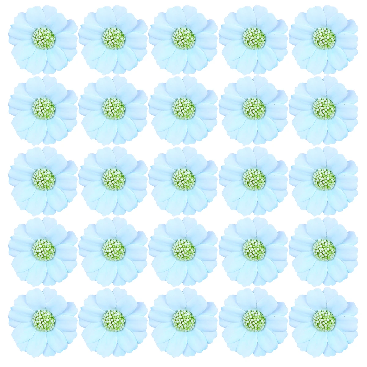 

50 PCS Floral Decorations Simulated Chrysanthemum Head Fake Flower Handmade Realistic Blue DIY Mother