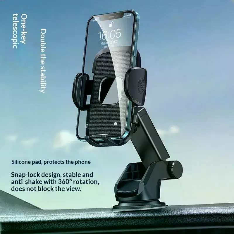 Universal Car Phone Mount 360° Rotation Reusable Silicone Pad Stable Grip Phone Holder for Car Dashboard Outdoor Driving