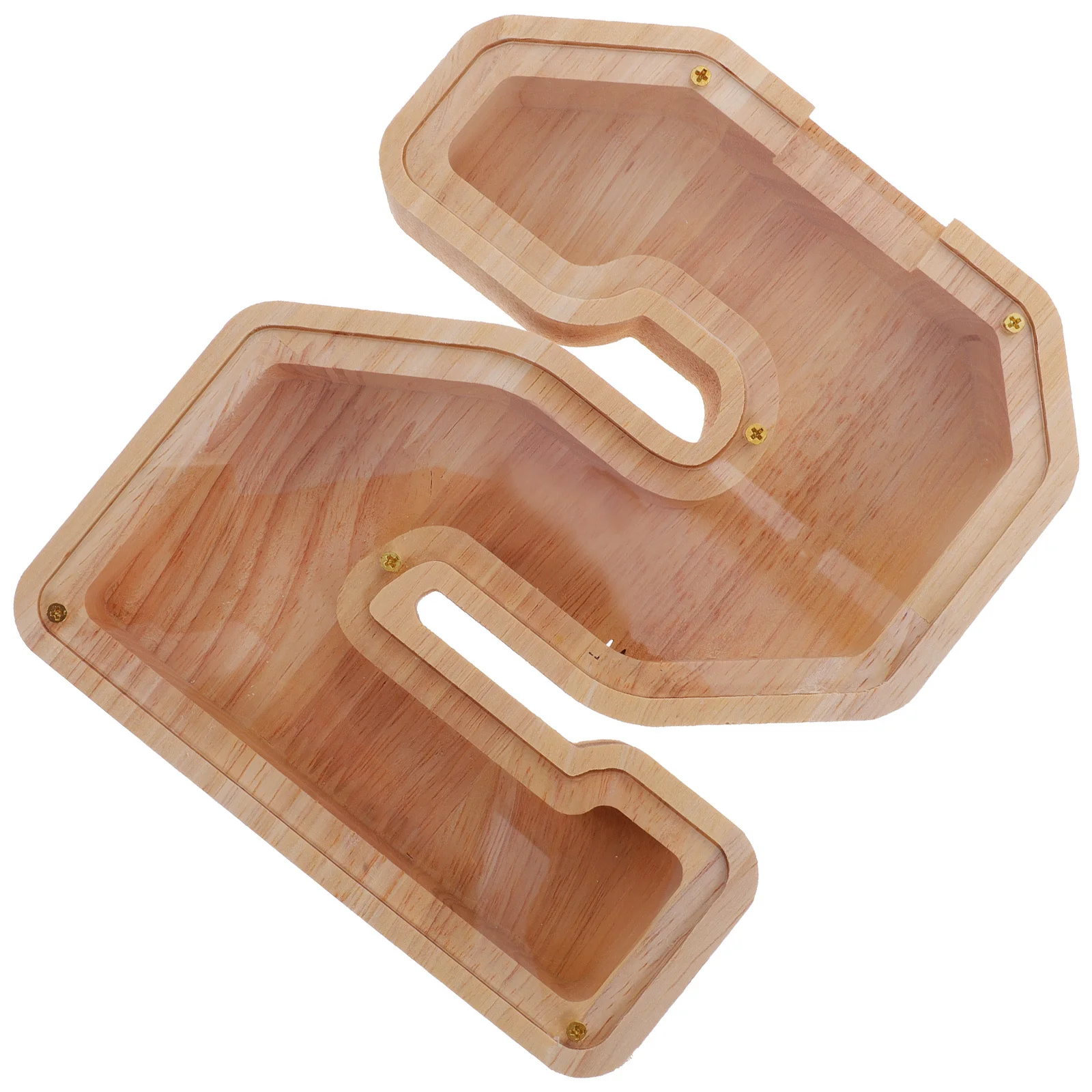 Kreatives Sparschwein aus Holz für Kinder, unzerbrechliches Geldglas mit klarem Panel, ideal für den Unterricht von Spargewohnheiten, Desktop-Münzen