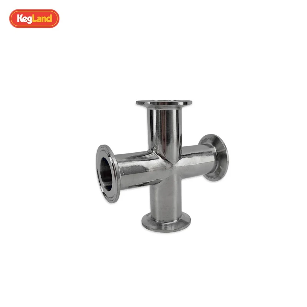 KegLand 1.5 Inch TC Equal Cross Piece Stainless Stee Cross Quick Installation Adaptor Beer Craft Brewing