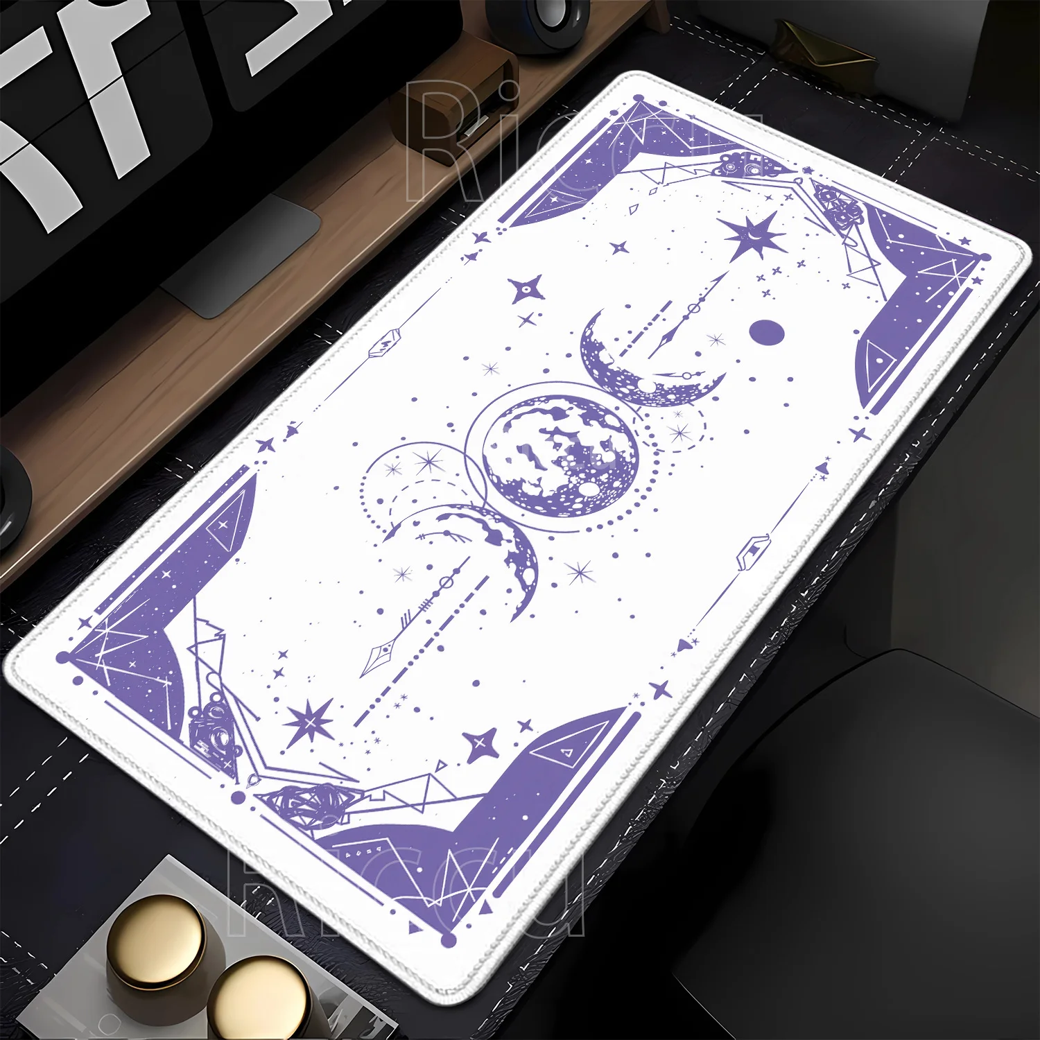 Cute Scenery Star Moon Mouse Pad XXL Computer Office Non-slip Base Gaming Keyboard Mousepad Larger HD Printing Overlock Desk Mat