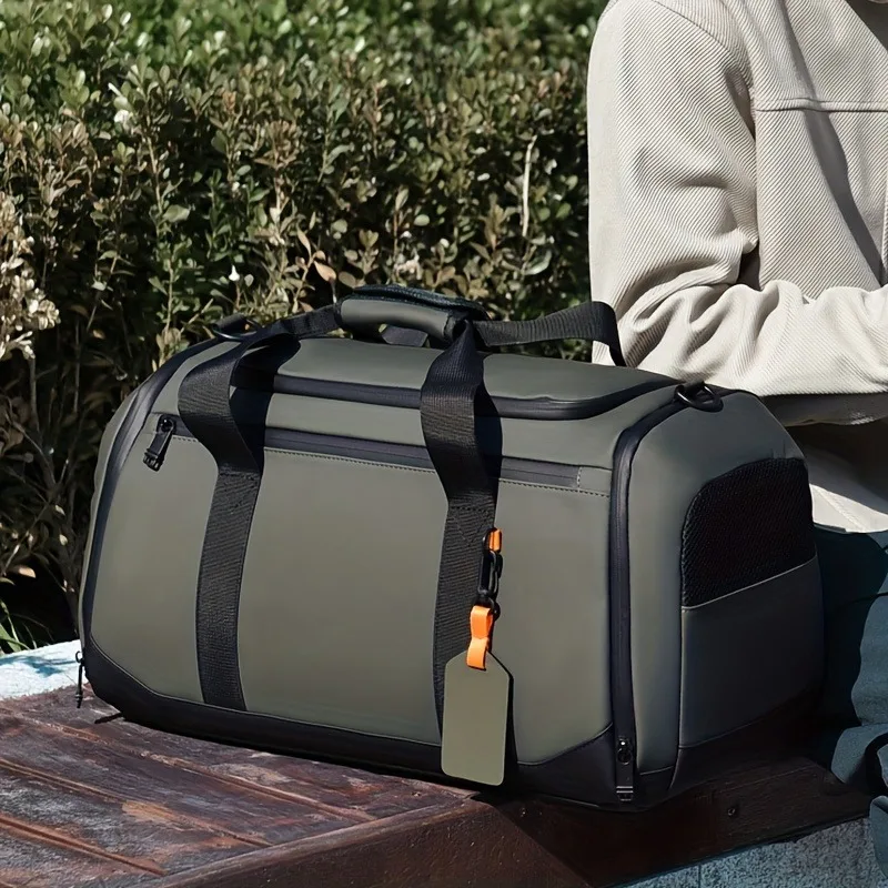 Bolsa de viaje de gran capacidad: tela Oxford duradera, bolsa de gimnasio deportiva nocturna espaciosa y elegante con múltiples compartimentos