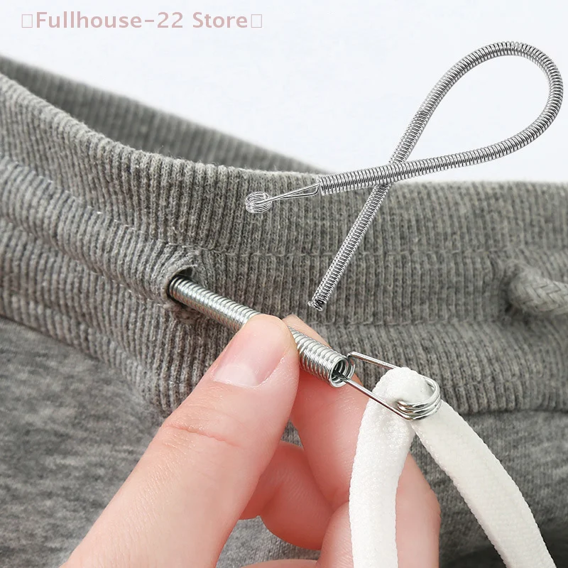 【MAX-22】Bendable Spring Drawstring Threader Clip Pants Hoodies Elastic Band Lace Cord Flexible Drawstring Thread DIY