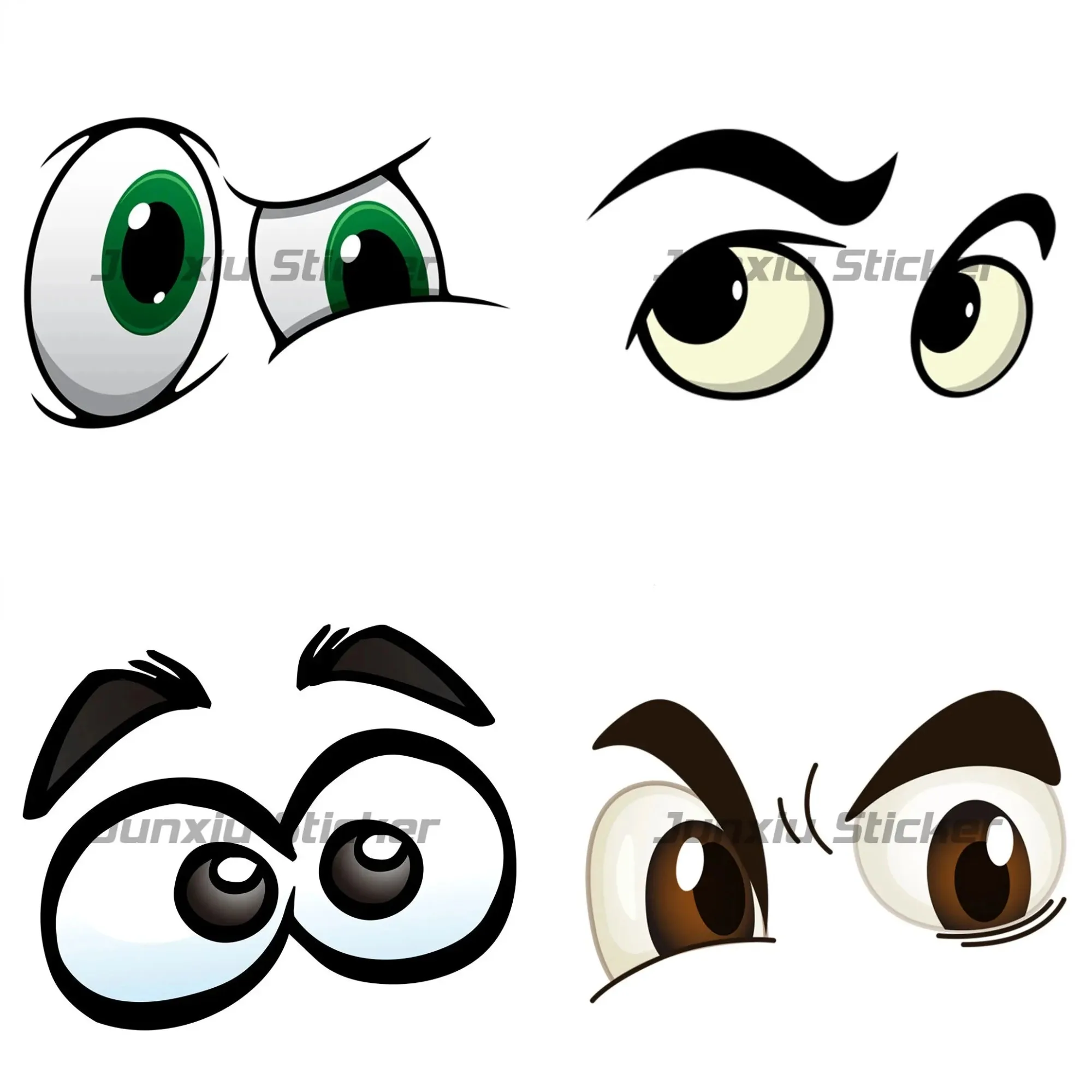 

Cartoon Eye Vinyl Sticker Funny Cool Car Decal For Window Bumper Laptop Waterproof Scratch Resistant Graphic Accessories
