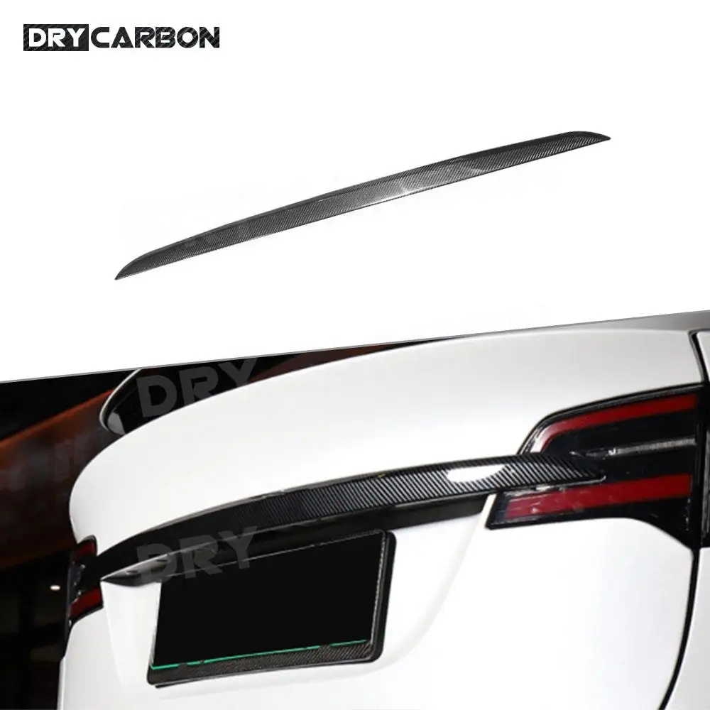 

Задний спойлер багажника из углеродного волокна для Tesla Model X SUV 2020, задний спойлер багажника, автомобильный Стайлинг, ABS, карбоновый вид