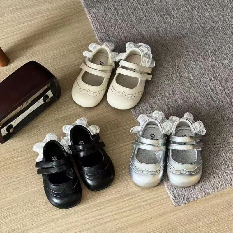 

Fashion Girls Leather Shoes2026spring New Kids Performance Shoes Simple Versatile Girls' Princess Shoes Comfort Kids Casual Shoe