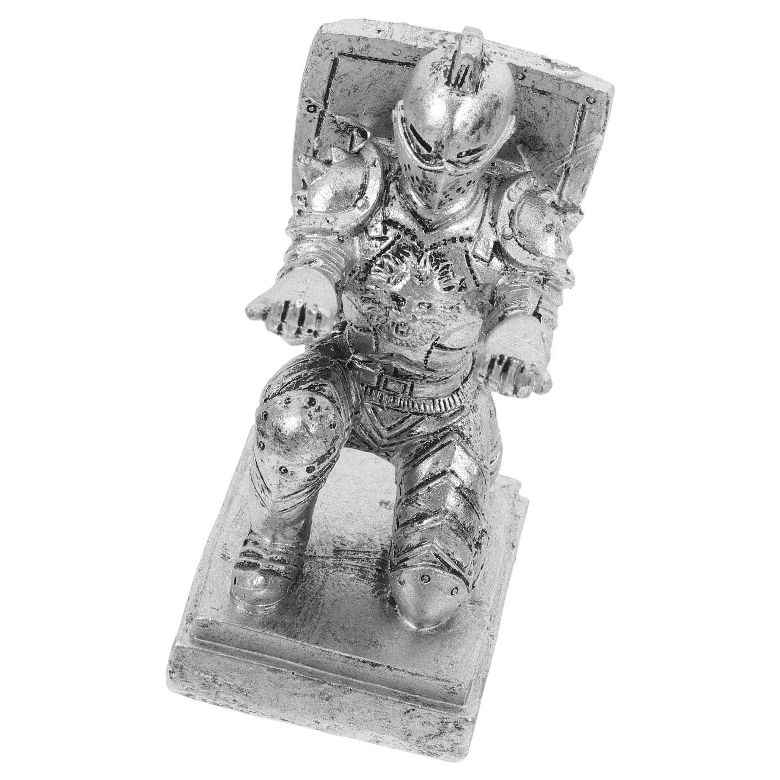 

Knight Pen Holder Desk Organizer Resin Material Cute Astronaut Decor Cartoon Clear Craft Show DisplayVintage Pen Holder for Desk