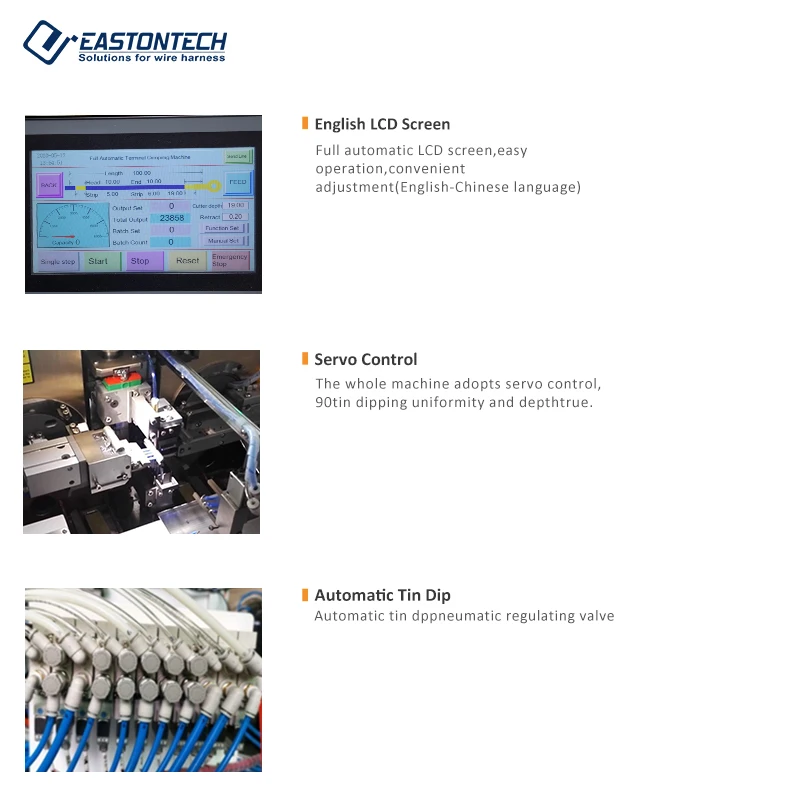 Automatic Double Side Wire Tinning/Soldering Machine EW-21F Wire Cutting Stripping Terminal Crimping Machine