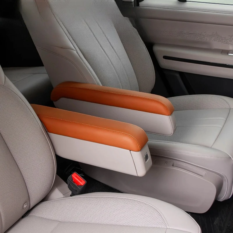 Second Row Seat Armrest Protective Cover ABS Leather Wrapped Armrest Protector For Jetour G700 2025 2026 Interior Accessories