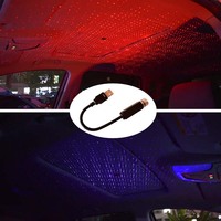 Romantic LED Car Roof Star Night Light Projector Atmosphere Galaxy Lamp USB Decorative Lamp Adjustable Car Interior Decor Light